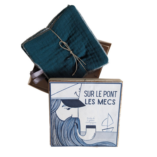 Lingettes nettoyantes visage "Sur le pont les mecs !"