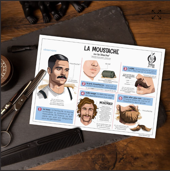 Coffret complet pour moustache - Cire et accessoires